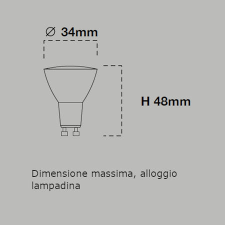 Faretto incasso Lampadari Bartalini ORETALIRDAUQ GU10 LED gesso verniciabile