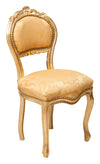 Biscottini Sedia stile francese Luigi XVI in legno massello di faggio ORO/ORO