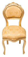 Biscottini Sedia stile francese Luigi XVI in legno massello di faggio ORO/ORO