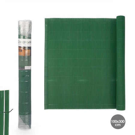 Rotolo Cannuccia Recinzione Frangivista in PVC Verde H 100 x 300 cm