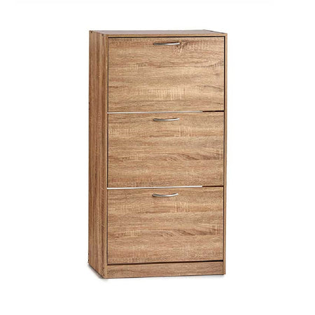 Scarpiera 3Ante Salvaspazio Doppia Profondità 60x24 H116cm Braun