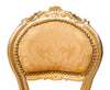 Biscottini Sedia stile francese Luigi XVI in legno massello di faggio ORO/ORO