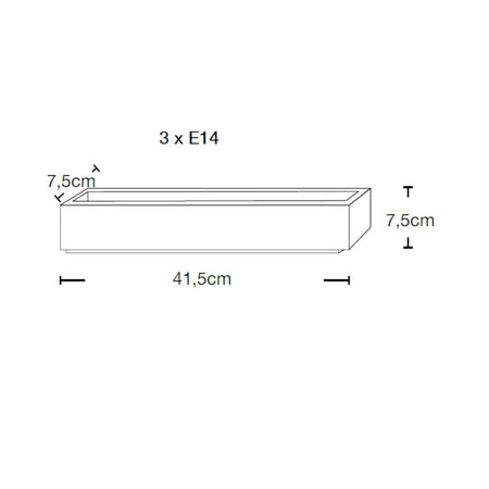 Applique gesso Lampadari Bartalini INOZNAM 529 E14 LED verniciabile biemissione