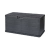 Baule da Giardino Multiuso in Polipropilene 118x59 H57cm Grigio Scuro 340LT