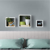 Kit 3 Mensole Cubo da Parete in Legno 30x30 27x27 24x24 cm colore Bianco