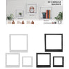 Kit 3 Mensole Cubo da Parete in Legno 30x30 27x27 24x24 cm colore Nero