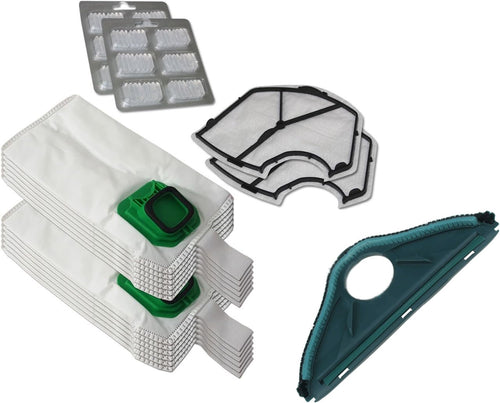 12 Sacchetti+ 12 Profumi + 2 Filtro motore + sotto spazzola folletto VK140 VK150