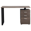 Scrivania in Legno con Cassettiera integrata Porta Pc Computer 120x50cm Quercia Scuro