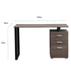 Scrivania in Legno con Cassettiera integrata Porta Pc Computer 120x50cm Quercia Scuro