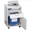 Cassettiera Ufficio Scrivania Legno MDF 1 Cassetto 1 Anta 4 Ruote 40x35x60cm Bianco