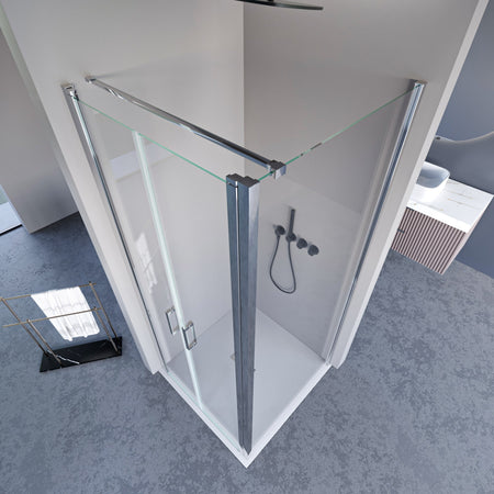 Box doccia due lati con porta saloon H195 6mm anticalcare Dobla