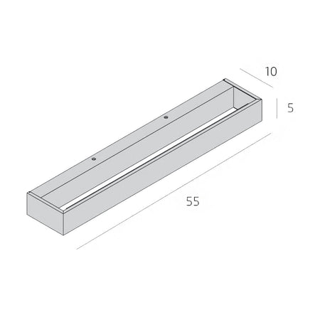 Applique classica Top Light BIOS 1213 55 LED SWITCH 2640LM alluminio illuminazione modulo integrato