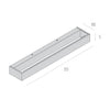 Applique moderno Top Light BIOS 1213 55 LED SWITCH 2640LM alluminio illuminazione modulo integrato