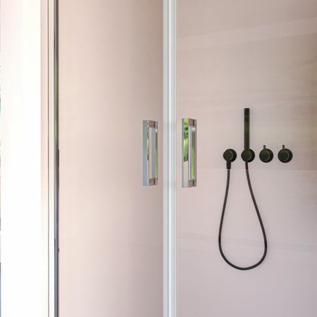 Porta doccia con due ante saloon in cristallo trasparente H195 6mm DOBLA
