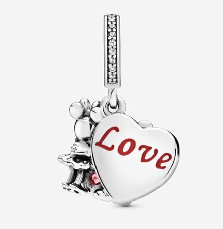 Pandora Disney, Charm pendente Amore con Mickey Mouse e Minnie