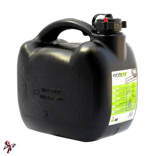 Ecocar - Tanica per Carburante - in Plastica HDPE - con Travasatore - per Benzina e Diesel - con Tappo di Sicurezza