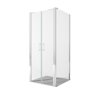 Box doccia due lati con porta saloon H195 6mm anticalcare Dobla