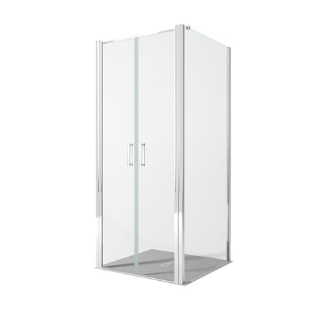 Box doccia due lati con porta saloon H195 6mm anticalcare Dobla