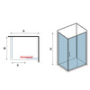 Box doccia angolare serigrafato due lati porta scorrevole NEW FLORA