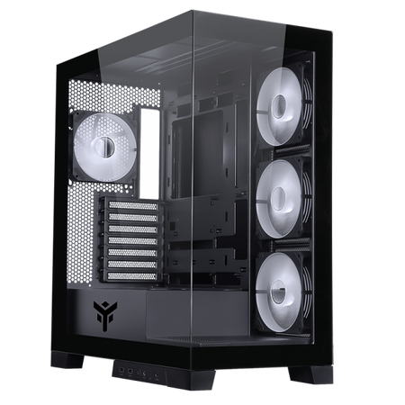 Case SHOWBUI 45B - Gaming Tower- ATX- 4x12cm ARGB fan- 2xUSB3- Type-C- Side & Front Panel Temp Glass