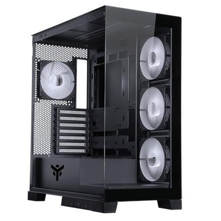Case SHOWBUI 45B - Gaming Tower- ATX- 4x12cm ARGB fan- 2xUSB3- Type-C- Side & Front Panel Temp Glass