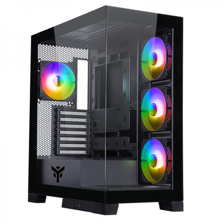 Case SHOWBUI 45B - Gaming Tower- ATX- 4x12cm ARGB fan- 2xUSB3- Type-C- Side & Front Panel Temp Glass