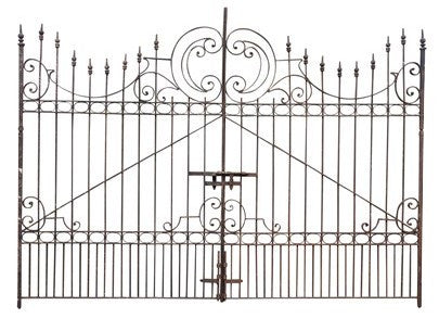 Biscottini Cancello in Ferro Pieno Forgiato a Mano Biscottini 410x10x298 Anticato Made
