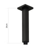 Braccio doccia a soffitto nero da 20cm