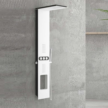 Pannello idromassaggio bianco con mensola A7118 Karag