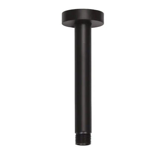 Braccio doccia a soffitto nero da 20cm tondo
