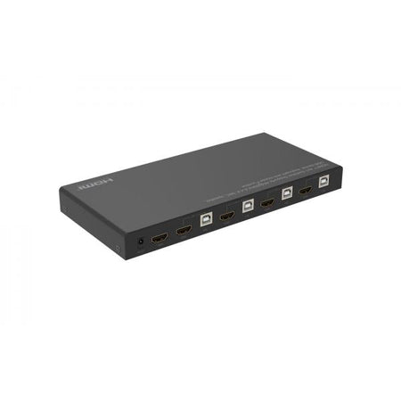 Microconnect MC-HDMIKVM0401-4K switch per keyboard-video-mouse [kvm] Nero (4K@60Hz HDMI KVM switch, 4x1 - 4:4:4 - Warranty: 300M)