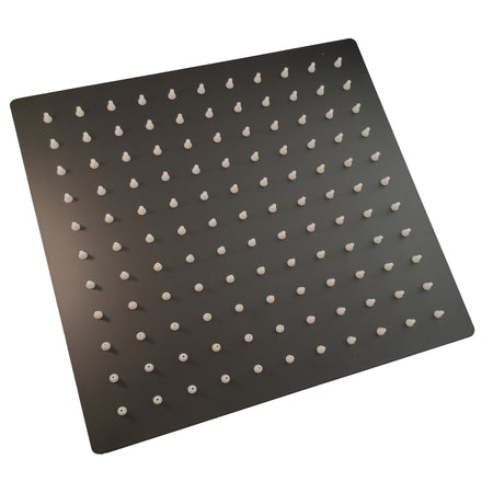 Soffione doccia quadrato 20x20 25x25 in acciaio inox Nero Opaco