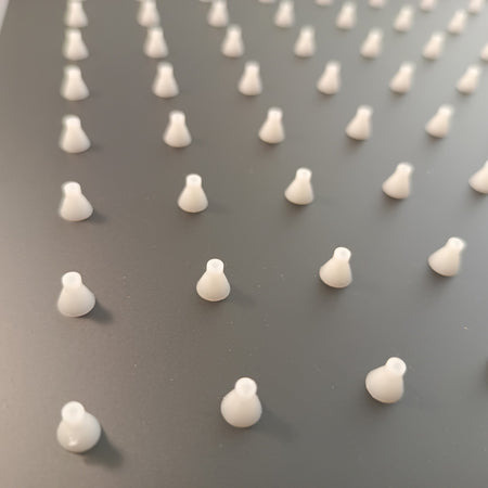 Soffione doccia quadrato 20x20 25x25 in acciaio inox Nero Opaco