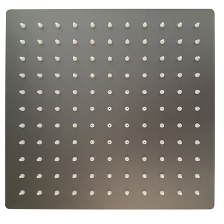 Soffione doccia quadrato 20x20 25x25 in acciaio inox Nero Opaco