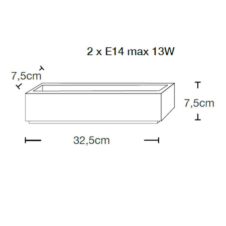 Applique gesso Lampadari Bartalini IDRAPOEL 528 E14 LED verniciabile moderno