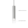 Lampadario moderno Ideal Lux LOOK SP1 D06 194806 GU10 LED cilindro vetro trasparente