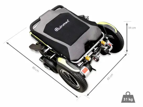 Carrozzina elettrica pieghevole con telaio extra rinforzato