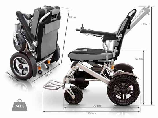 Carrozzina elettrica pieghevole EASY PLUS ULTRALIGHT