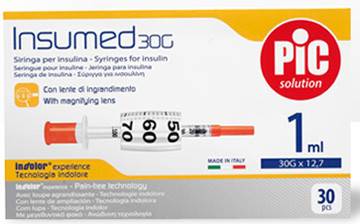 Pic insumed siringhe sterili da1ml g30x12,7mm 30pezzi