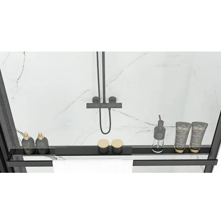 Mensola universale per parete walk nera sino a 140cm