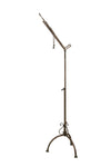 Biscottini Leggio da terra in ferro battuto pieno finitura ruggine anticata L46xPR32xH139 cm