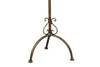 Biscottini Leggio da terra in ferro battuto pieno finitura ruggine anticata L46xPR32xH139 cm