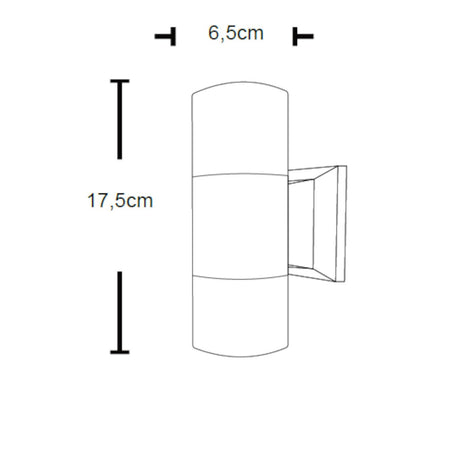 Applique moderno Lampadari Bartalini WOLG GU10 LED IP65 alluminio biemissione