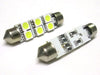 Lampada Led Siluro T11 C5W 46mm 6 Smd 5050 Bianco Ghiaccio 12V Luci Targa