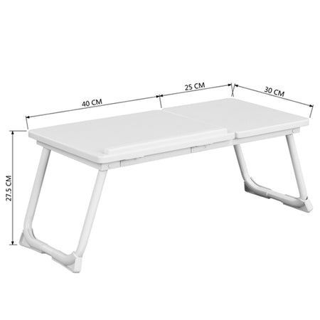 Tavolino Pieghevole Vassoio da Letto e Divano Porta PC con regolazione 65x30cm