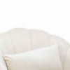Sedia Poltrona in Tessuto e Metallo con Cuscino Design Elegante Moderno BeigeOro