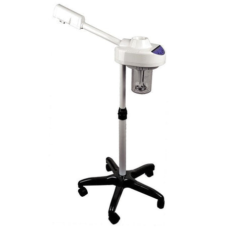 Vaporizzatore Facciale Digitale con Funzione Ozono e Sauna 5 ruote, pulizia viso