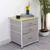 Mobile Cassettiera 3 Cassetti Metallo Legno e Tessuto 50x40 H 50cm Casa Ufficio