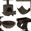 Albero Tiragraffi Gatti Giochi Cuccia Amaca Graffiatoio 74.5x40 H142cm Marrone