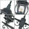 Lampione da Giardino 56x56 H 202 cm Stile Vittoriano Classico 2 x E27 Verde Bronzo